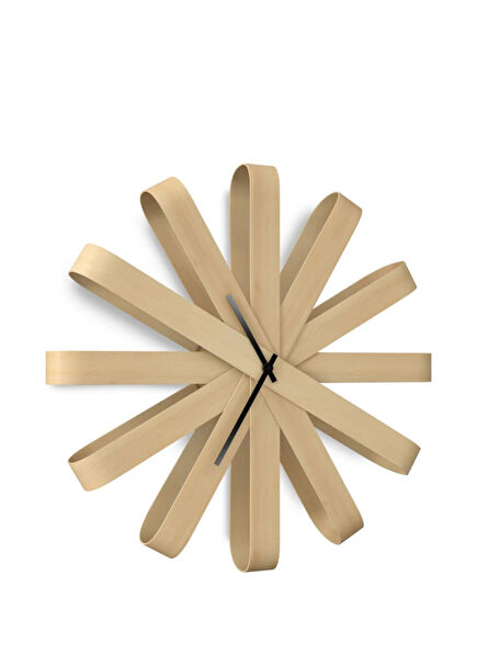 Ribbonwood Light Beige Wood Wall Clock