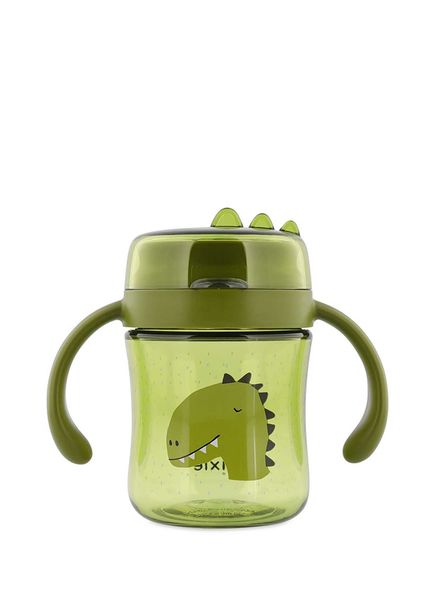 Mr. Dino Green Tritan Unisex Baby Training Cup with 360° Handle