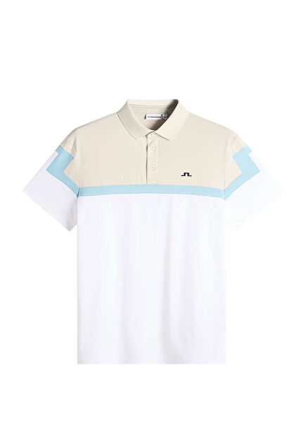 Emil White Polo Collar Short Sleeve Men's T-Shirt