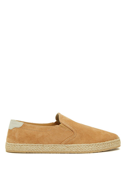Beige Men's Suede Espadrille