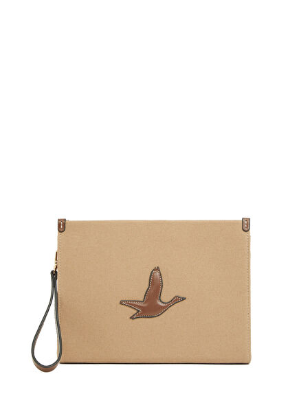 Brown Women's Canvas Hand Portfolio