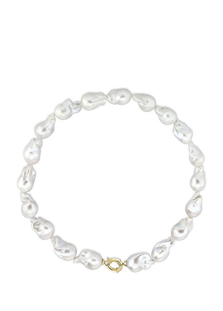 Perla Barok İnci Choker 14 Ayar Altın Kadın Kolye
