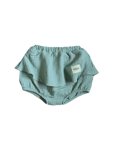 Mint Müslin Kız Bebek Etekli Şort