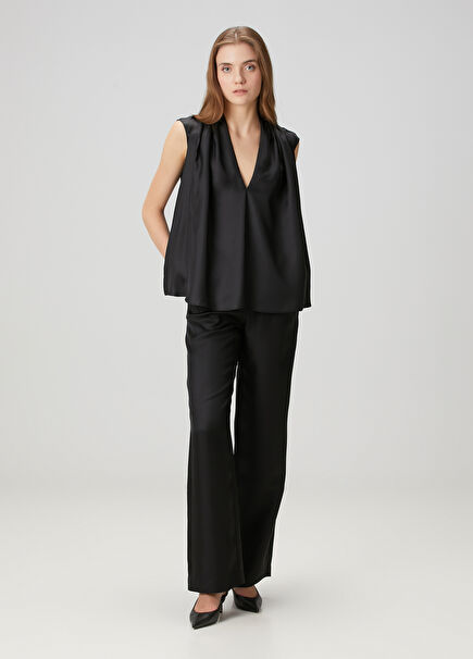 Alera black silk pants
