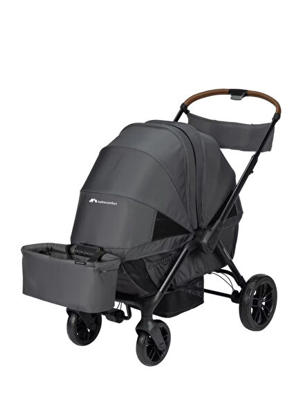Mineral Graphite Helios Twin Stroller