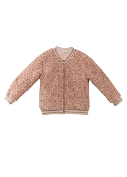Bej Kız Bebek / Çocuk Peluş Mont