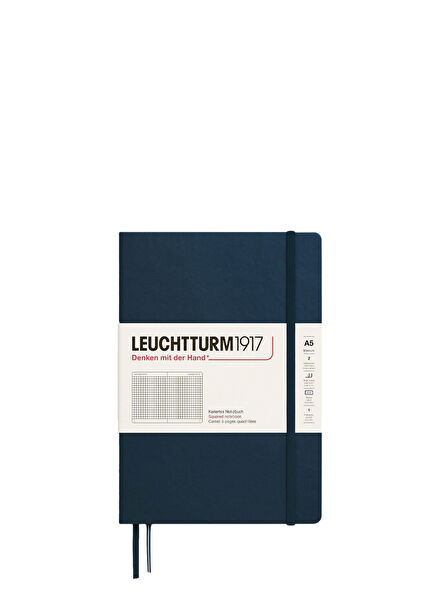 2025 Colors Deep Sea Lacivert A5 Sert Kapak Kareli Defter  