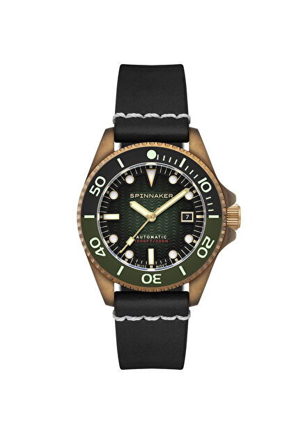 SP-5060-0B Black Leather Men's Watch