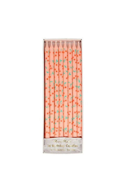 Cherry Patterned 16-Pack Birthday Candle