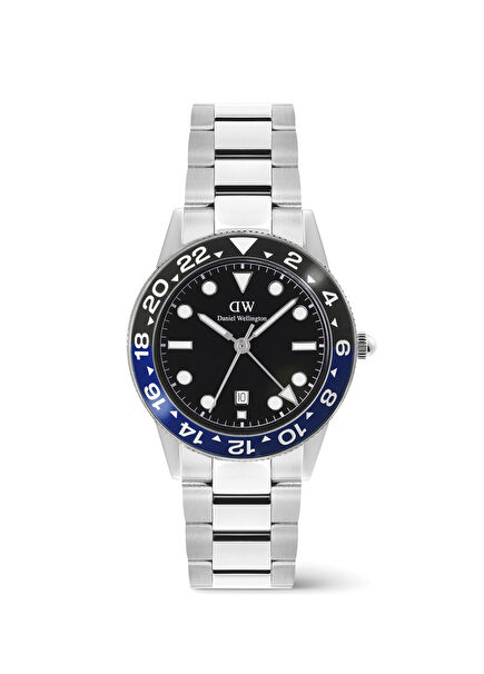 Iconic GMT Link Black Blue Ceramic Bezel Silver Çelik Erkek Kol Saati