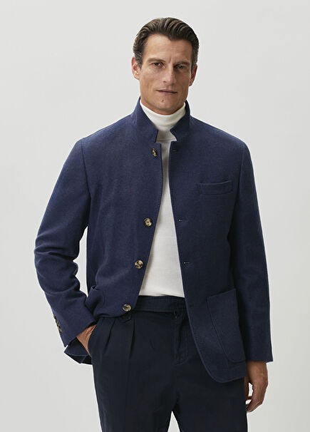 Dark Blue Cashmere Jacket