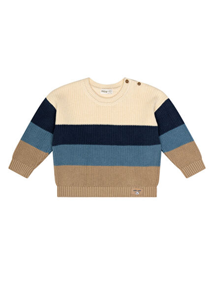 Blue Striped Knitwear Baby Boy Sweater