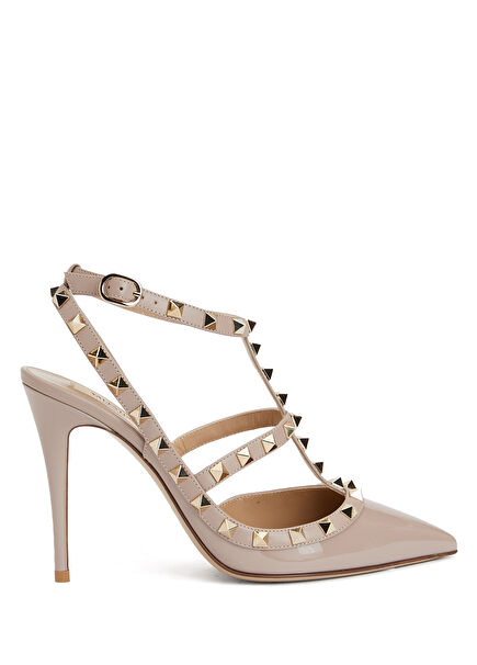 Rockstud Powder Leather Pump