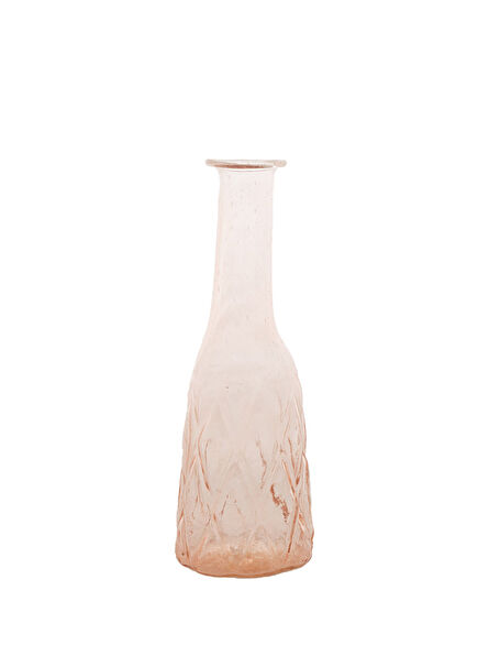 Pink Glass Vase 18x8 cm