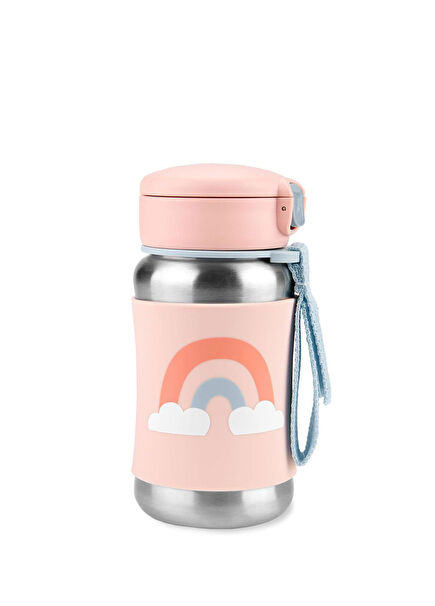 Rainbow Stainless Steel Bottle with Straw