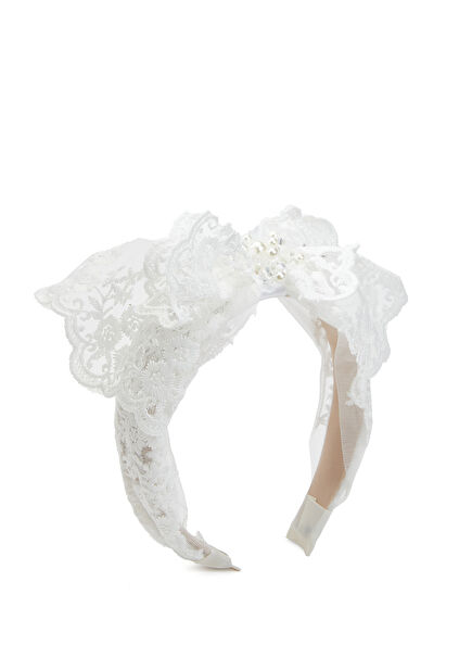 White Girls Lace Handband