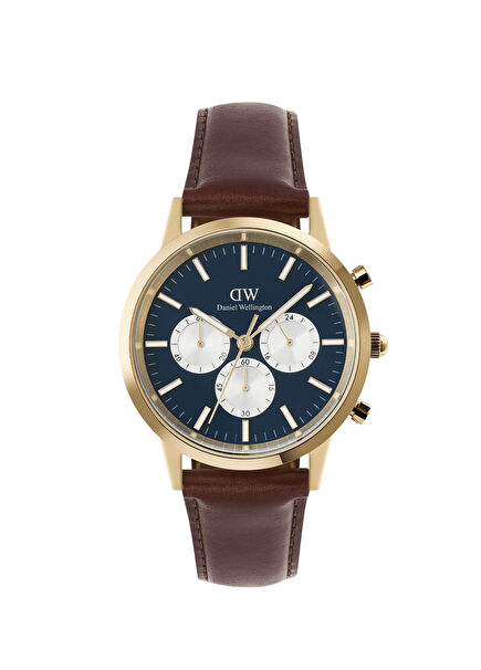 Iconic 42 Chronograph St Mawes Arctic Panda G DW00600875 Kahverengi Deri Erkek Kol Saati