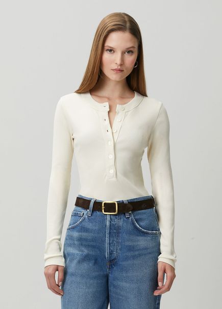 Varra Hanley Dark Off-White Long Sleeve T-Shirt