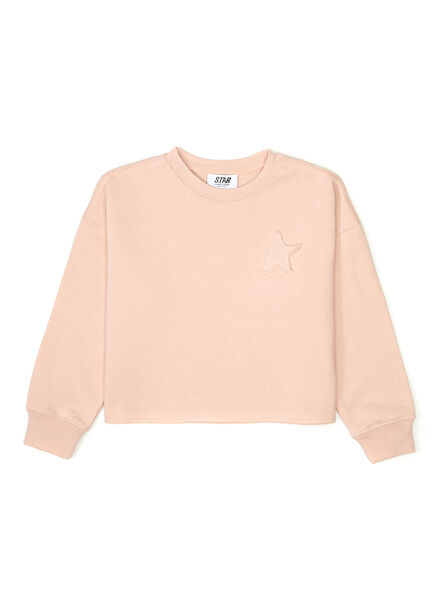 Pink Star Patch Girls' Sweatshirt