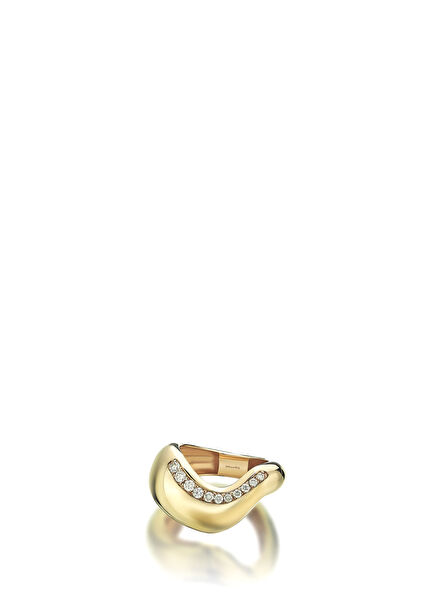 Stream Gold Stone Women's Gold Ring