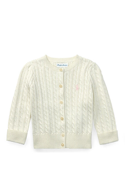 Natural Baby Girl Knit Cardigan