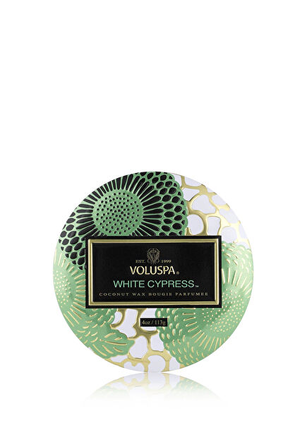 White Cypress Mini Tin Candle