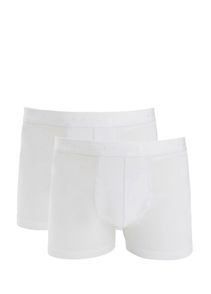 Beyaz 2li Yün Boxer Seti
