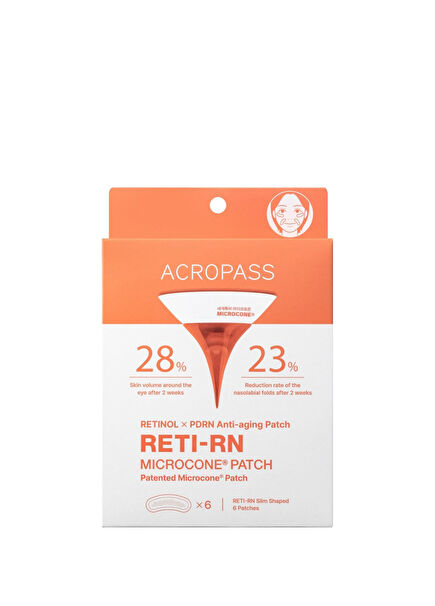 Retinol & PDRN Micro Needle Under Eye & Nasolabial Line Reti-rn Microcone Patch Slim 6-Pack Eye Serum