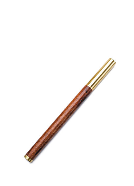 Doğal Ahşap Pirinç Jel Kalem