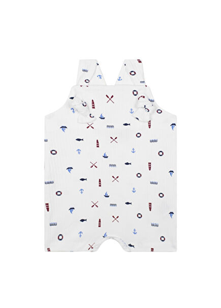 Little Sailors Salopet in White Baby Boy Shorts