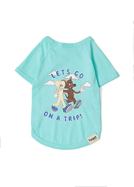 Trip Tee Pamuklu Mavi Köpek T-Shirt