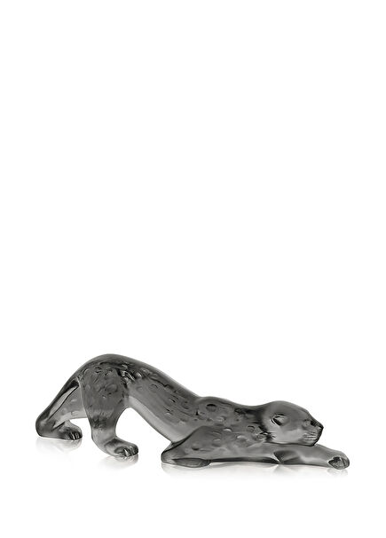 Zeila Panther Small Gri Kristal Obje