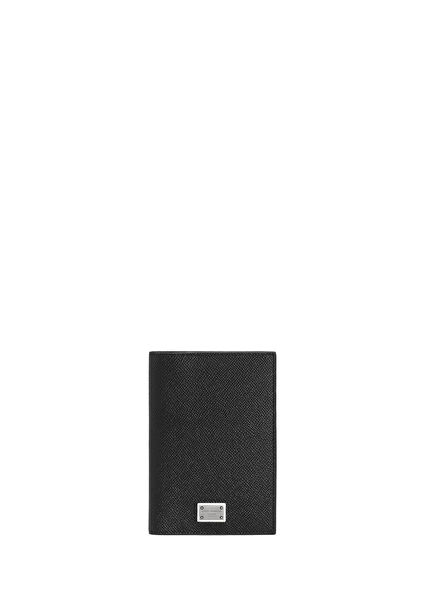 Black Men's Leather Passport Holder