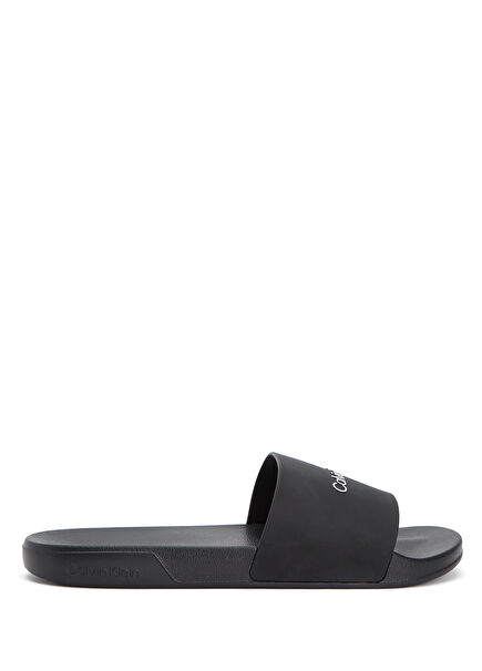 Black Logo Men's Slippers
