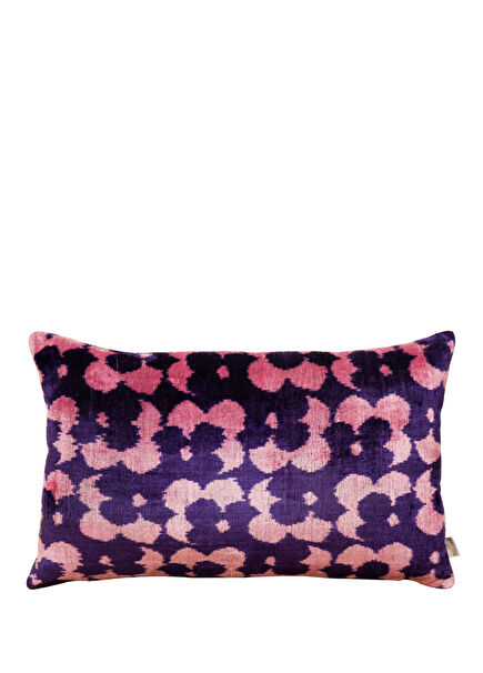 Ikat Purple Velvet Throw Pillow 40x60 cm