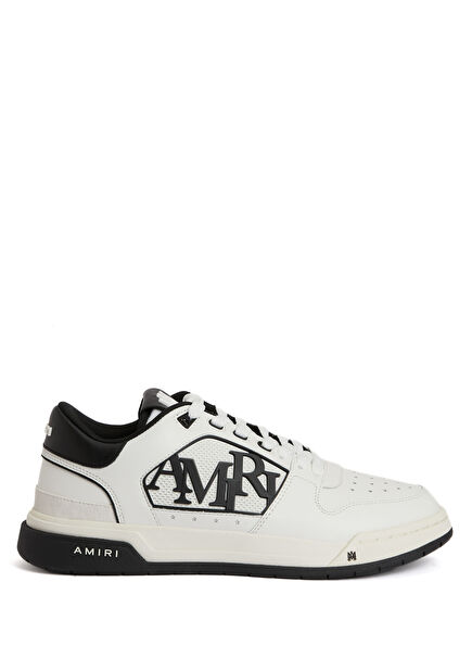 Classic Black And White Men's Leather Sneakers