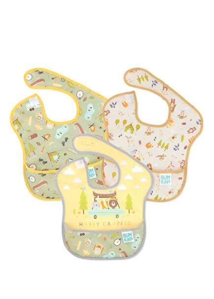 SuperBib Happy Campers 3-Pack Bib