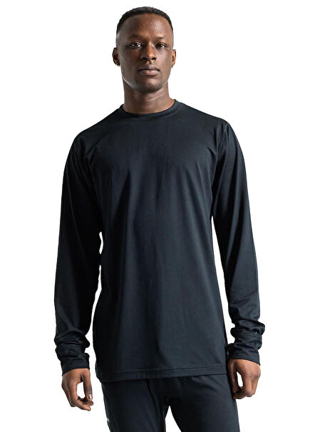 M Midweight X Crew Black Long Sleeve Men's Underwear