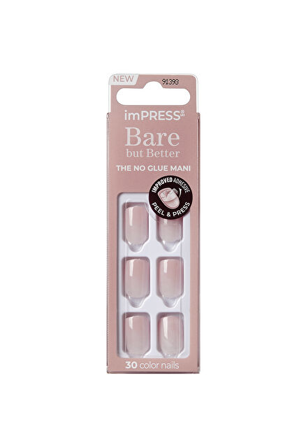 Bare But Better Powder Ombre Self-Adhesive Short Fake Nails