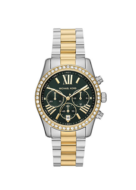 MK7303 Altın Rengi Metalik Gri Kadın Kol Saati