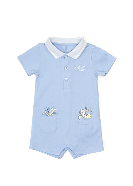 Blue Printed Baby Boy Jumpsuit
