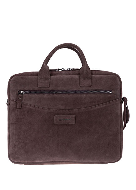 Mocha Still Kahverengi Süet Deri 13-14" MacBook Laptop Çantası