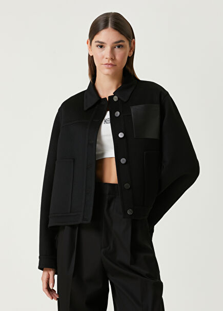 Workwear Black Wool Jacket