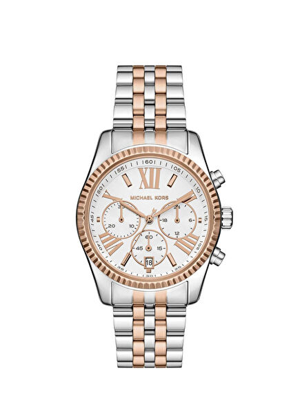 MK4985 Metalik Gri Rose Gold Çelik Kadın Kol Saati