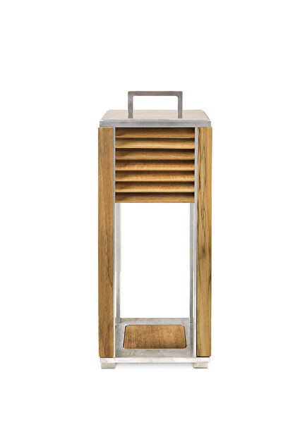 Ginger Aluminum Teak Table Lamp