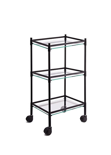 Black Wheeled Bathroom Table