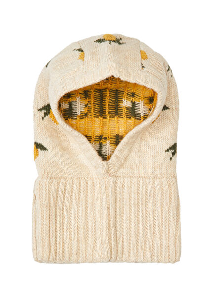 Yellow Brown Lemon Jacquard Unisex Kids Beanie