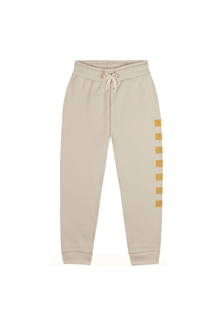 Smiley Krem Rengi Unisex Çocuk Eşofman Altı