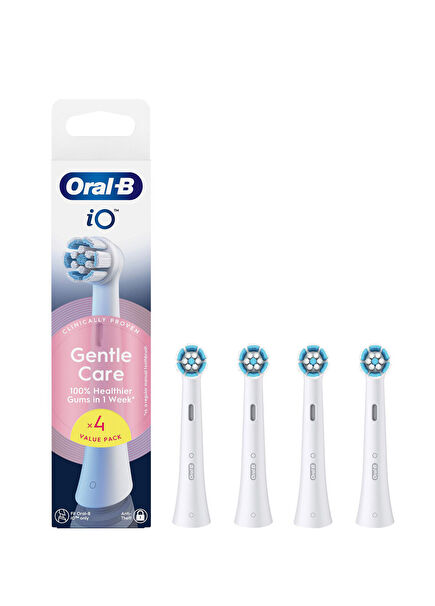 Oral-B iO Gentle Care White Toothbrush Replacement Head 4 Pieces