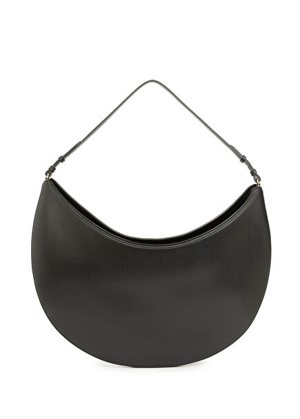 The Ovalo Siyah Kadın Deri Hobo